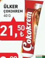 ÜLKER ÇOKOKREM TÜP ÇİKOLATA 40 G